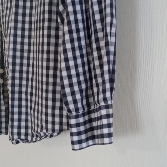 Double Pump Black and white long sleeve button down shirt - Picture 3 of 8